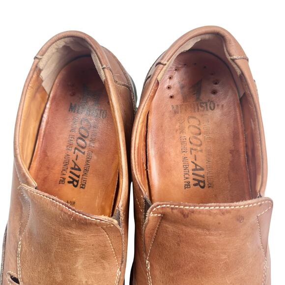 Mephisto | Men | Cool-Air Whiskey Brown Genuine Leather Slip-On Loafers | 11.5 main image 16